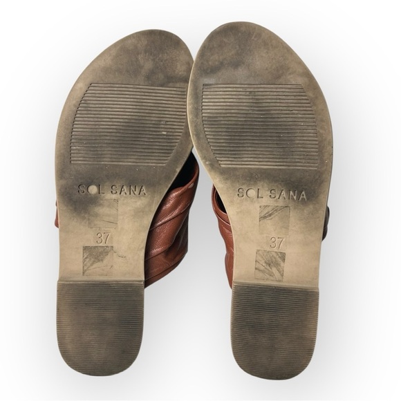 Sol Sana Brown Soft Leather Sandals 37 - Picture 7 of 7